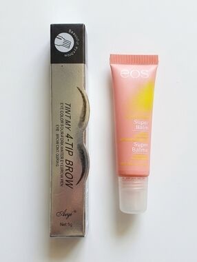 🛍FREE WITH PURCHASE🛍Eos Super Balm Lip Treatment & Brown Brow Tint Pen